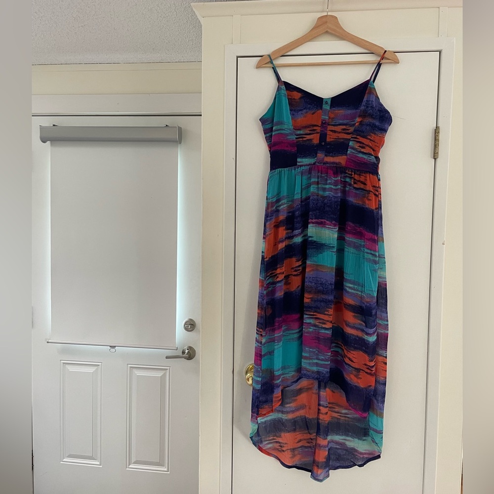 HeartSoul Multicolor Strappy High Low Dress